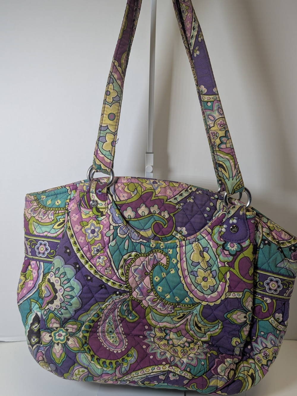 Vera Bradley Purple Multi Quilted Paisley Tote